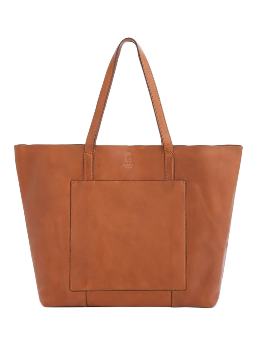 OSPREY LONDON The Santa Fe Leather Tote Bag, Tan