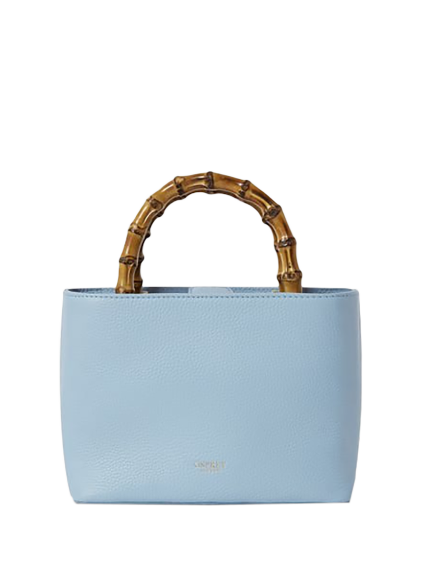 OSPREY LONDON The Mini Clio Leather Grab Bag, Blue