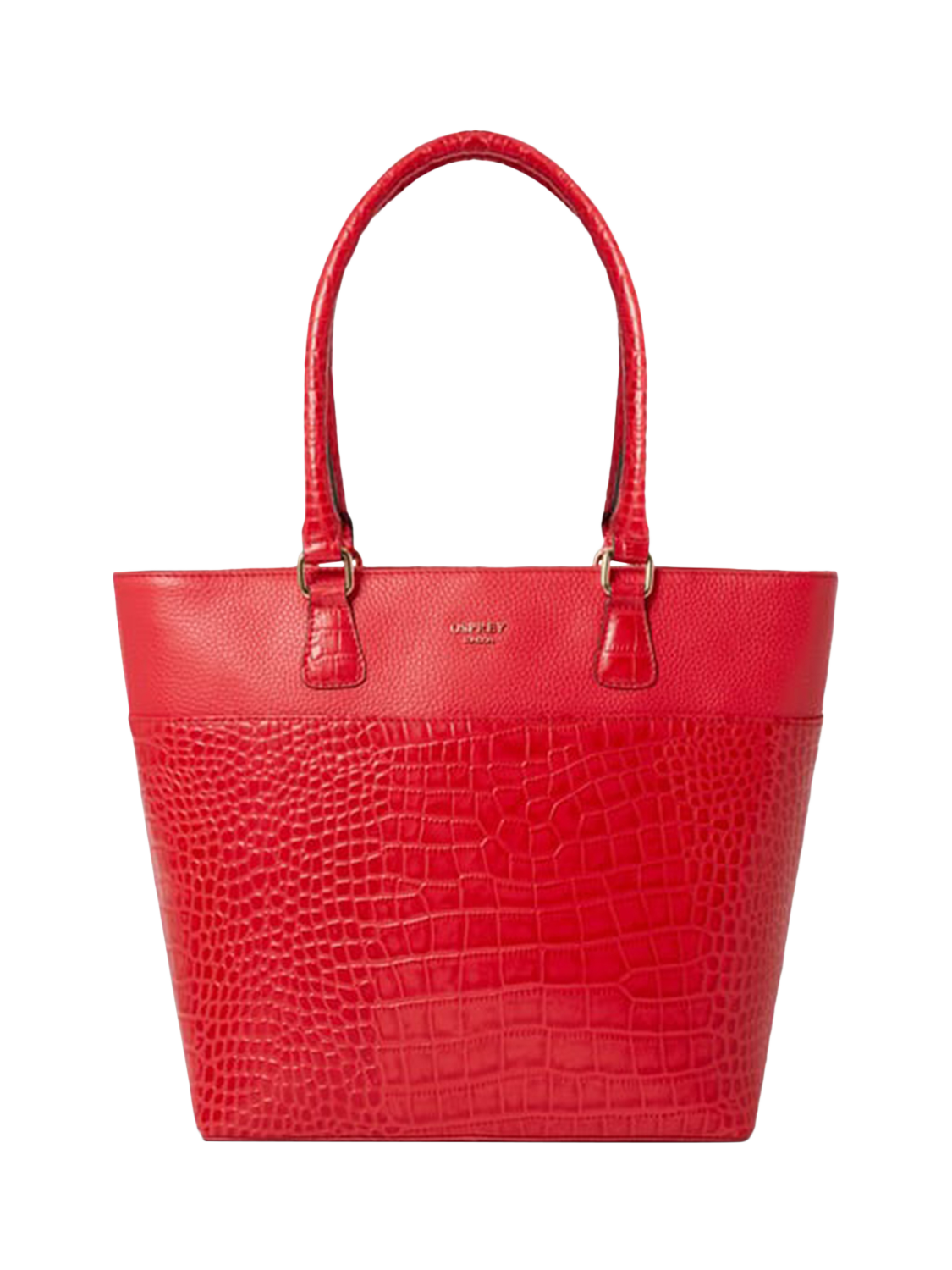 OSPREY LONDON The Kellie Leather Tote Bag, Red