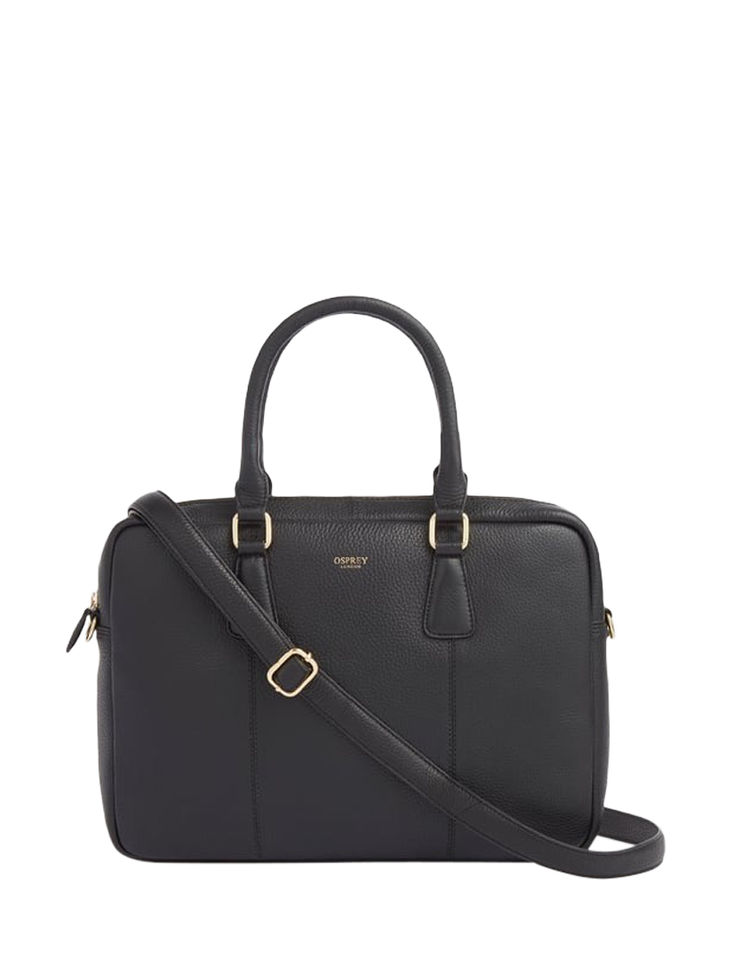 OSPREY LONDON The Adaline Leather 17" Laptop Bag, Black
