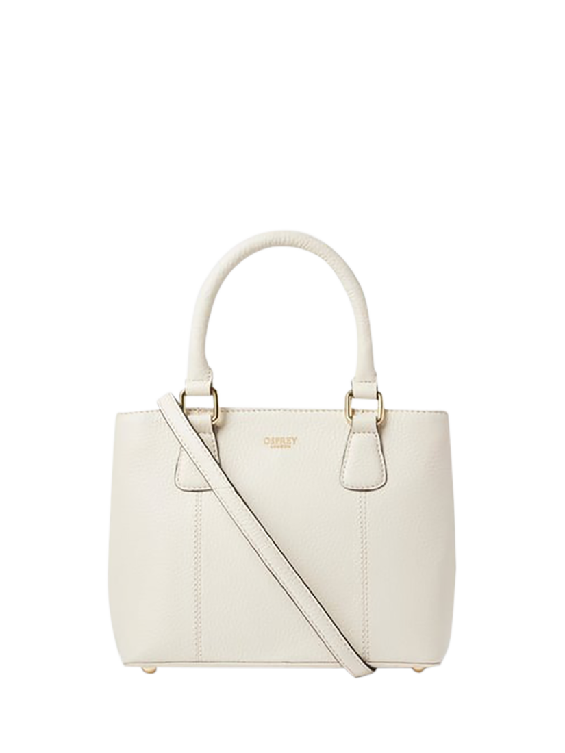 OSPREY LONDON The Mini Adaline Leather Grab Bag, Dove