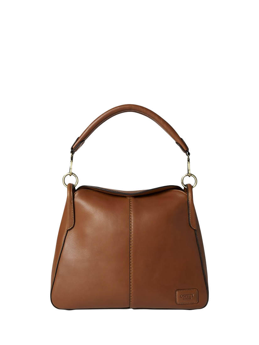 OSPREY LONDON The Oxford Medium Leather Shoulder Bag, Tan