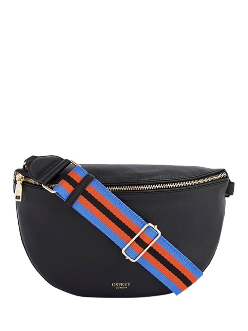 OSPREY LONDON The Hendrix Leather Sling Bag, Black