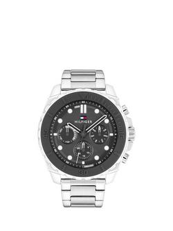Tommy Hilfiger Men's 1710689 Multi-Function Bracelet Watch, Silver, Silver