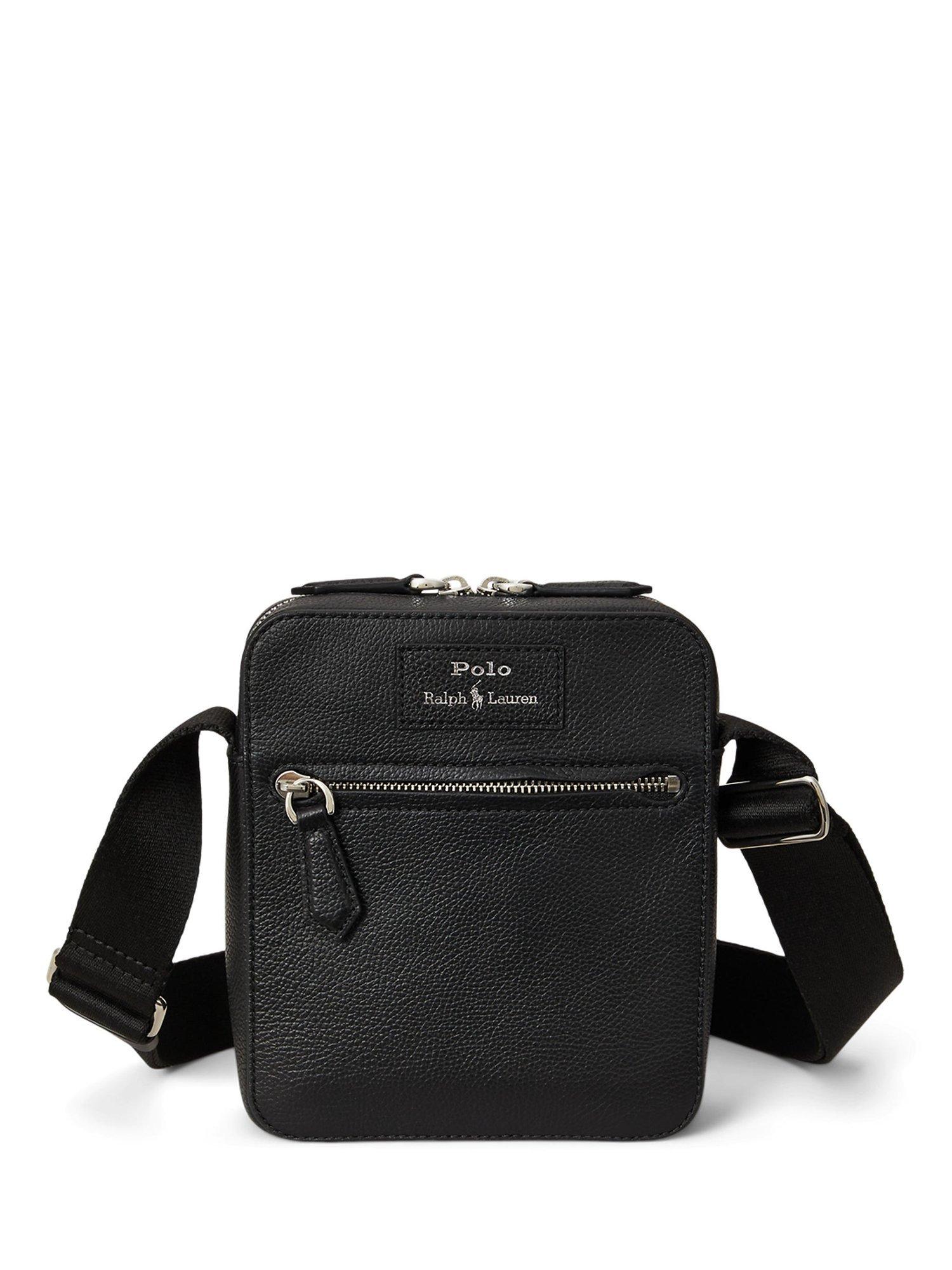 Product image 2 of 5, which shows Ralph Lauren Pebble Grain Leather Crossbody Bag, Black
