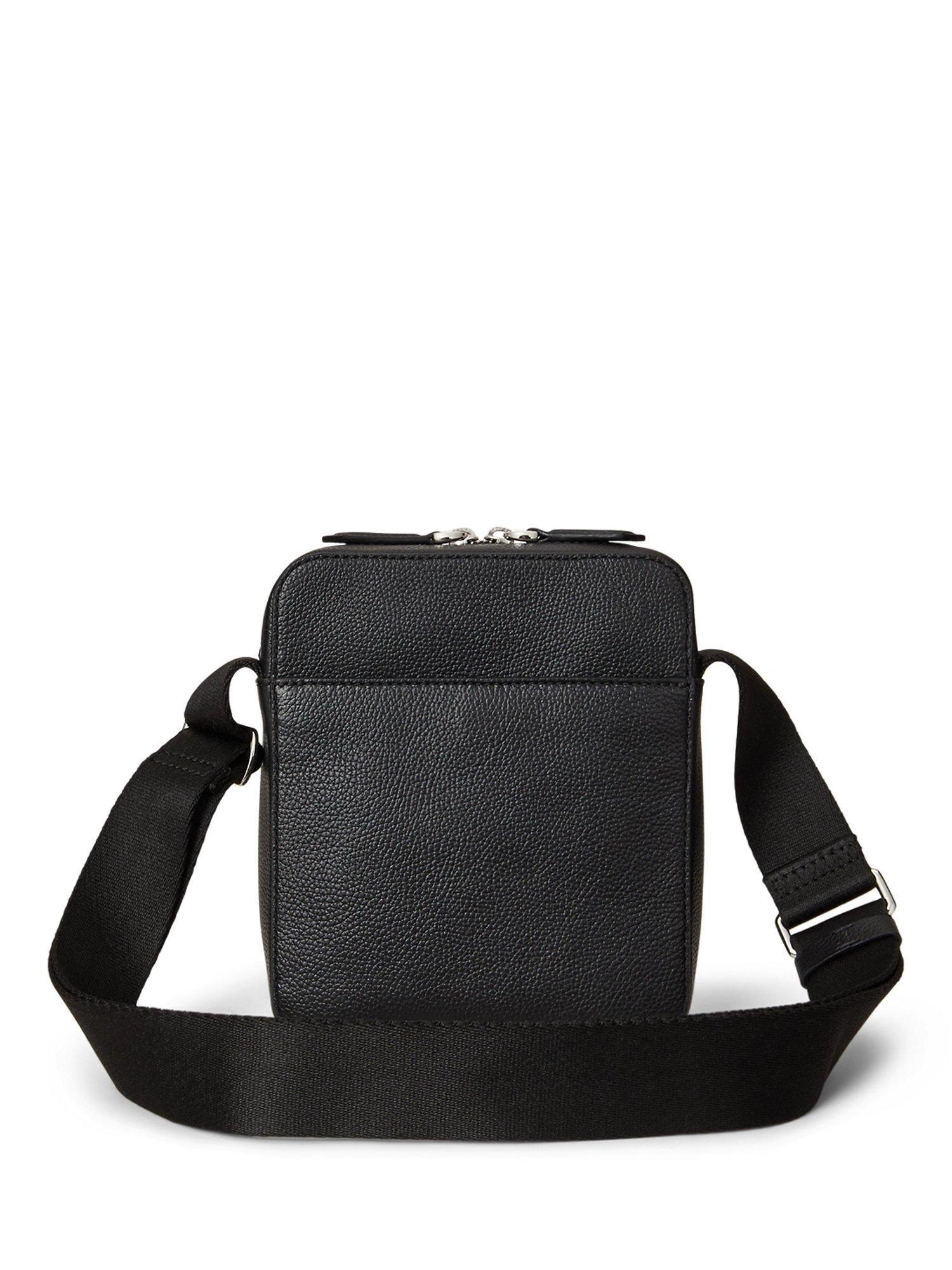 Product image 3 of 5, which shows Ralph Lauren Pebble Grain Leather Crossbody Bag, Black