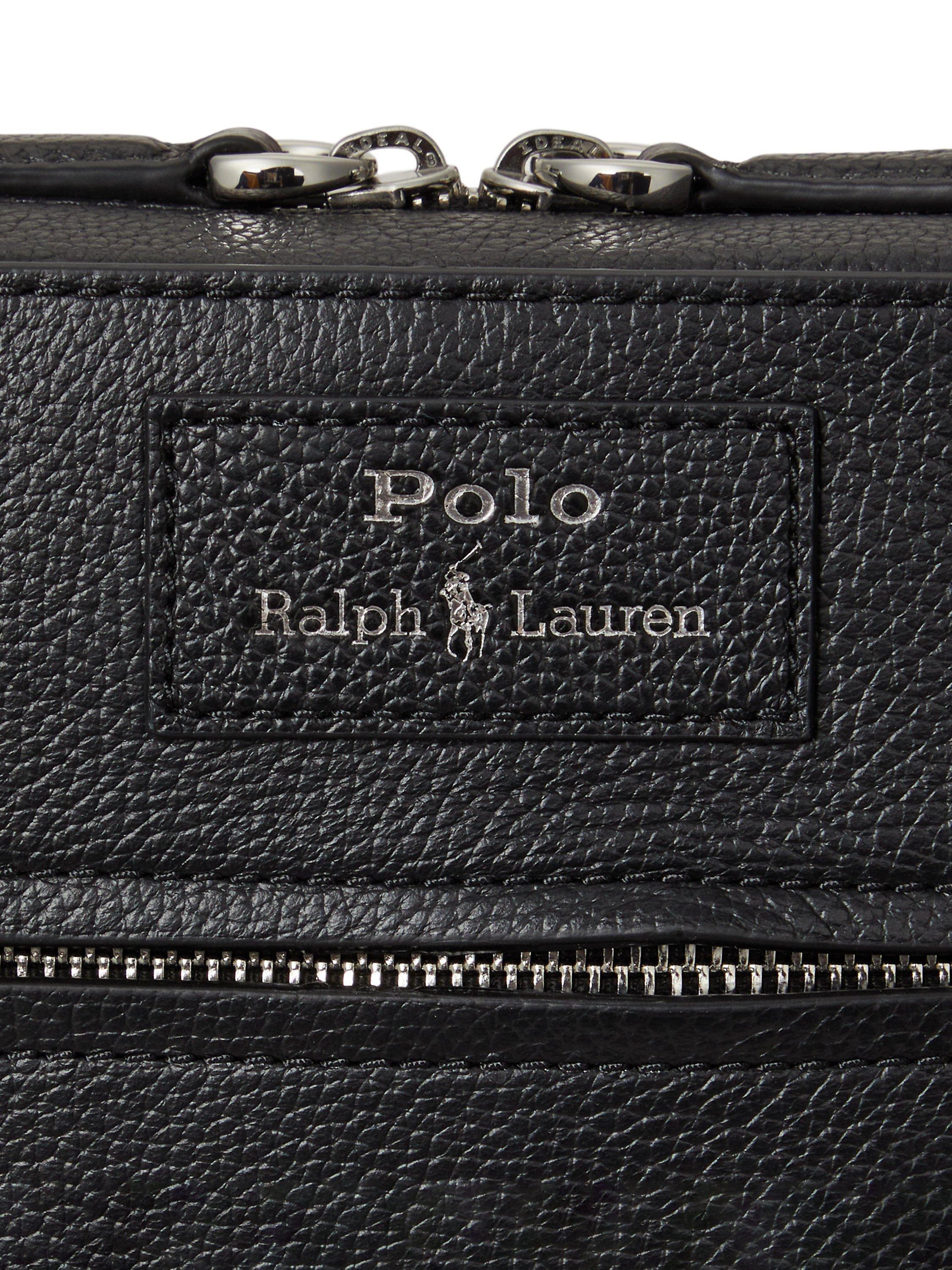 Product image 5 of 5, which shows Ralph Lauren Pebble Grain Leather Crossbody Bag, Black