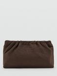 Mango Ribbed Knit Toiletry Bag, Dark Brown