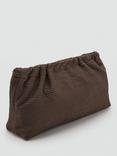 Mango Ribbed Knit Toiletry Bag, Dark Brown