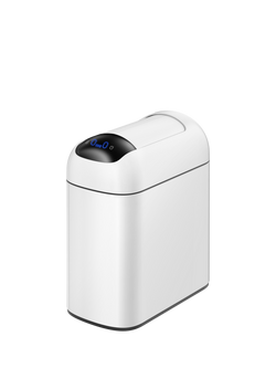 EKO Astra Slim Sensor Bin, 10L, White, 