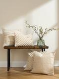 Truly Lombard Hand Knotted Rectangular Cushion Cover, Ecru