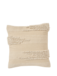 Truly Knotted and Textured Weave Square Cushion Cover, Ecru