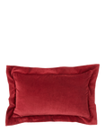 Truly Velvet Flange Lombard Cushion Cover, Red