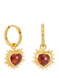 Rachel Jackson London Electric Love Art Deco Huggie Hoop Earrings, Gold