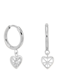 Rachel Jackson London Love Story Huggie Hoop Earrings, Silver
