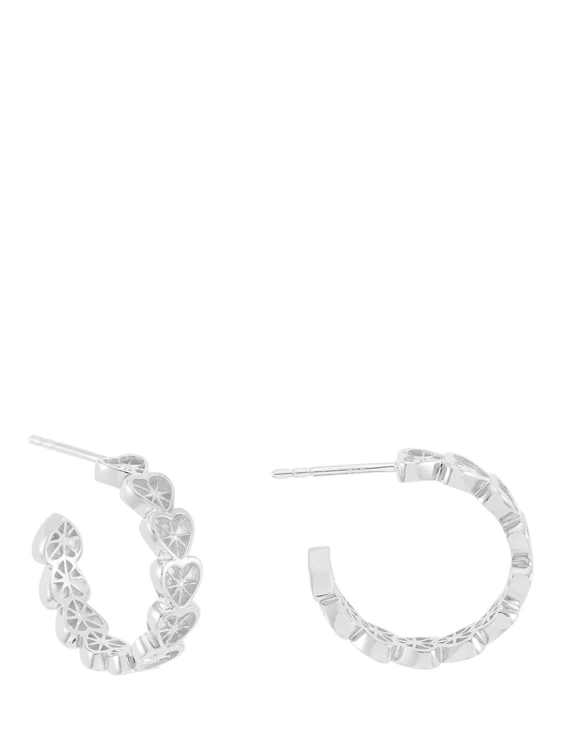 Product image 1 of 3, which shows Rachel Jackson London Love Story Hoop Earrings, Silver