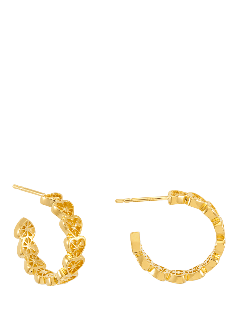 Product image 1 of 3, which shows Rachel Jackson London Love Story Hoop Earrings, Gold