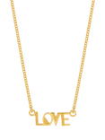 Rachel Jackson London Mini Art Deco Love Necklace, Gold