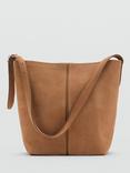Mango Carnaby Leather Bucket Bag