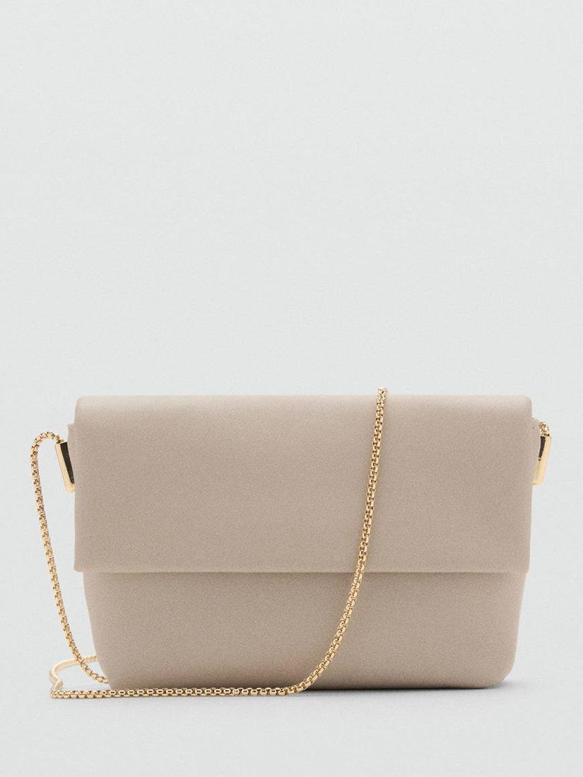 Product image 1 of 5, which shows Mango Dance Faux Leather Crossbody Bag, Ice Grey