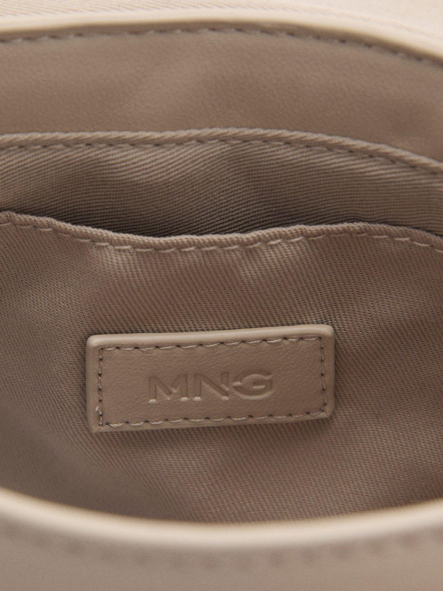 Product image 4 of 5, which shows Mango Dance Faux Leather Crossbody Bag, Ice Grey