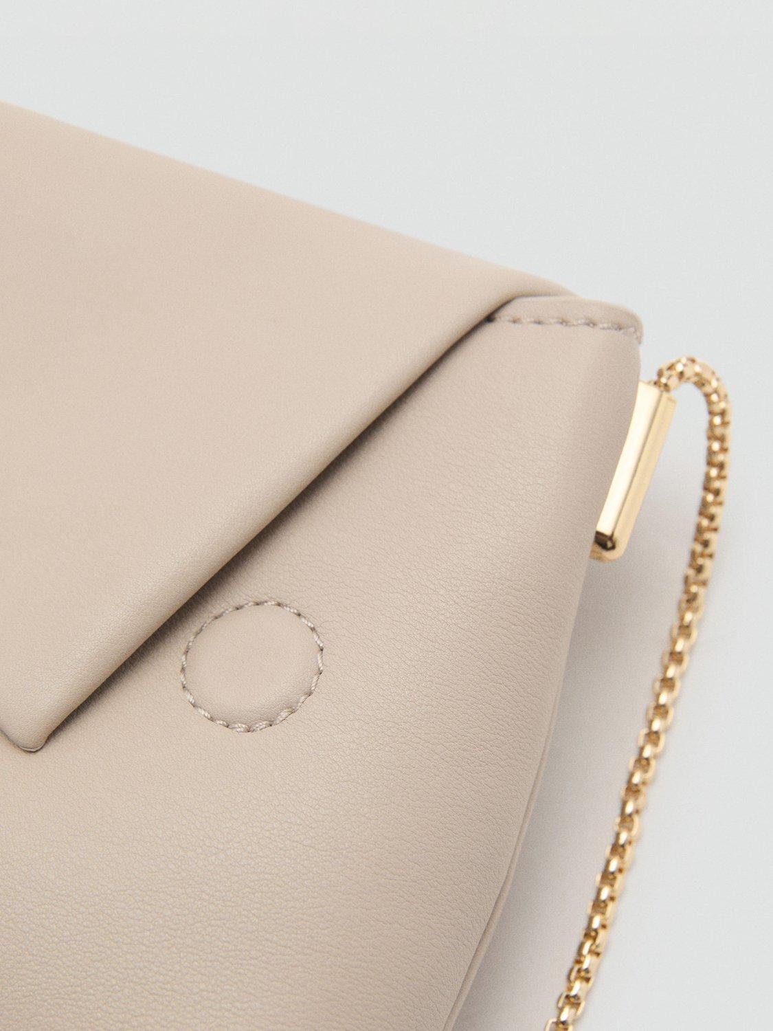 Product image 5 of 5, which shows Mango Dance Faux Leather Crossbody Bag, Ice Grey