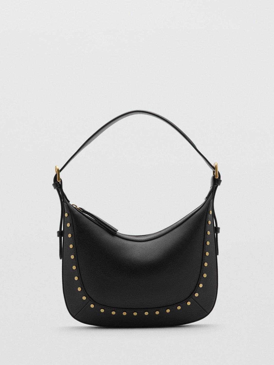 Product image 1 of 6, which shows Mango Serrat Shoulder Bag, Black