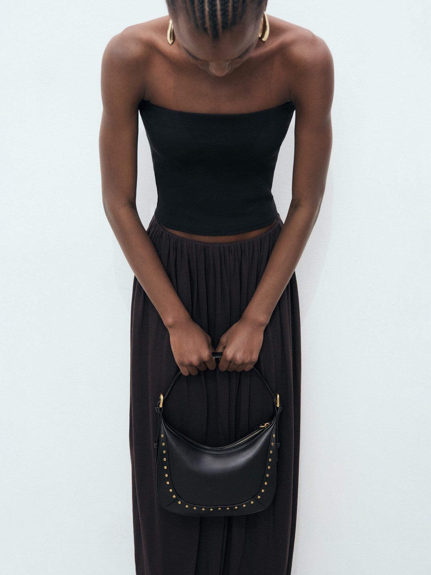 Product image 6 of 6, which shows Mango Serrat Shoulder Bag, Black