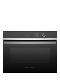 Fisher & Paykel OS60NDLX1 Built-In Combination Steam Oven, Black Glass, Black Glass