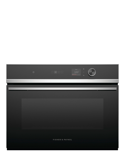 Fisher & Paykel OS60NDLX1 Built-In Combination Steam Oven, Black Glass, Black Glass