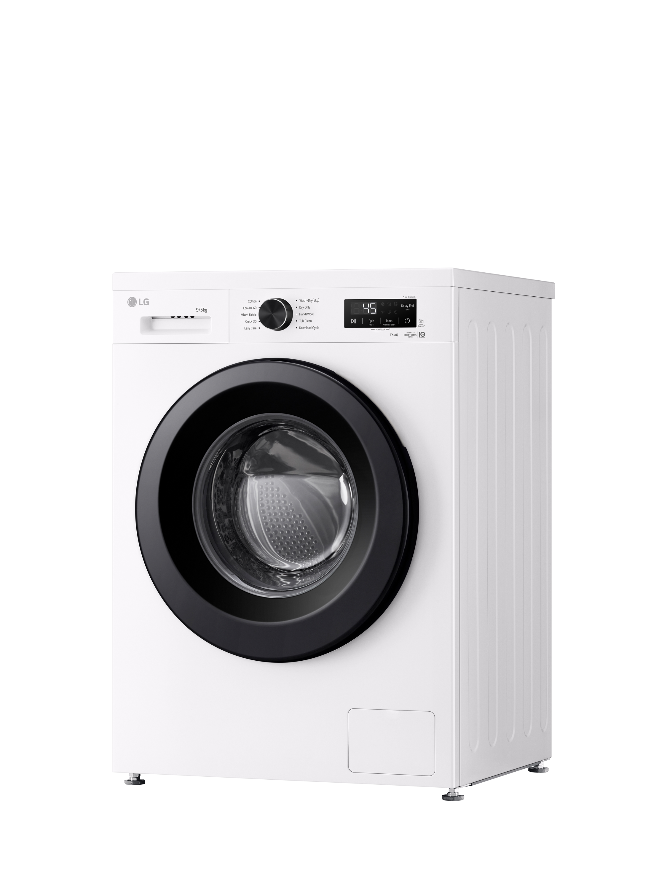 LG W4X1095NWK Freestanding Washer Dryer, 9kg/5kg Load, 1400rpm Spin, White