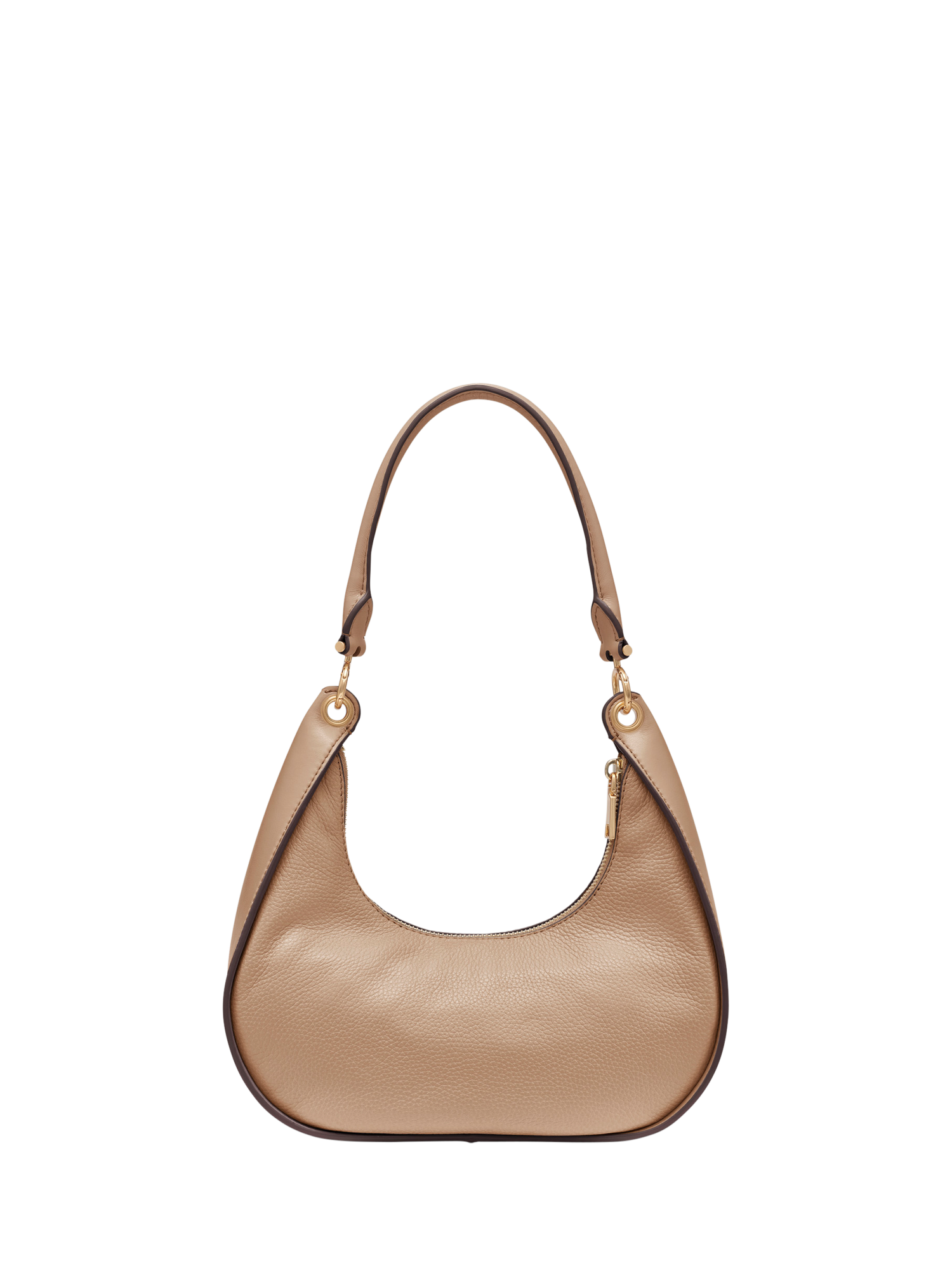 Product image 4 of 5, which shows DKNY Abby Leather Hobo Crossbody Bag, Beige