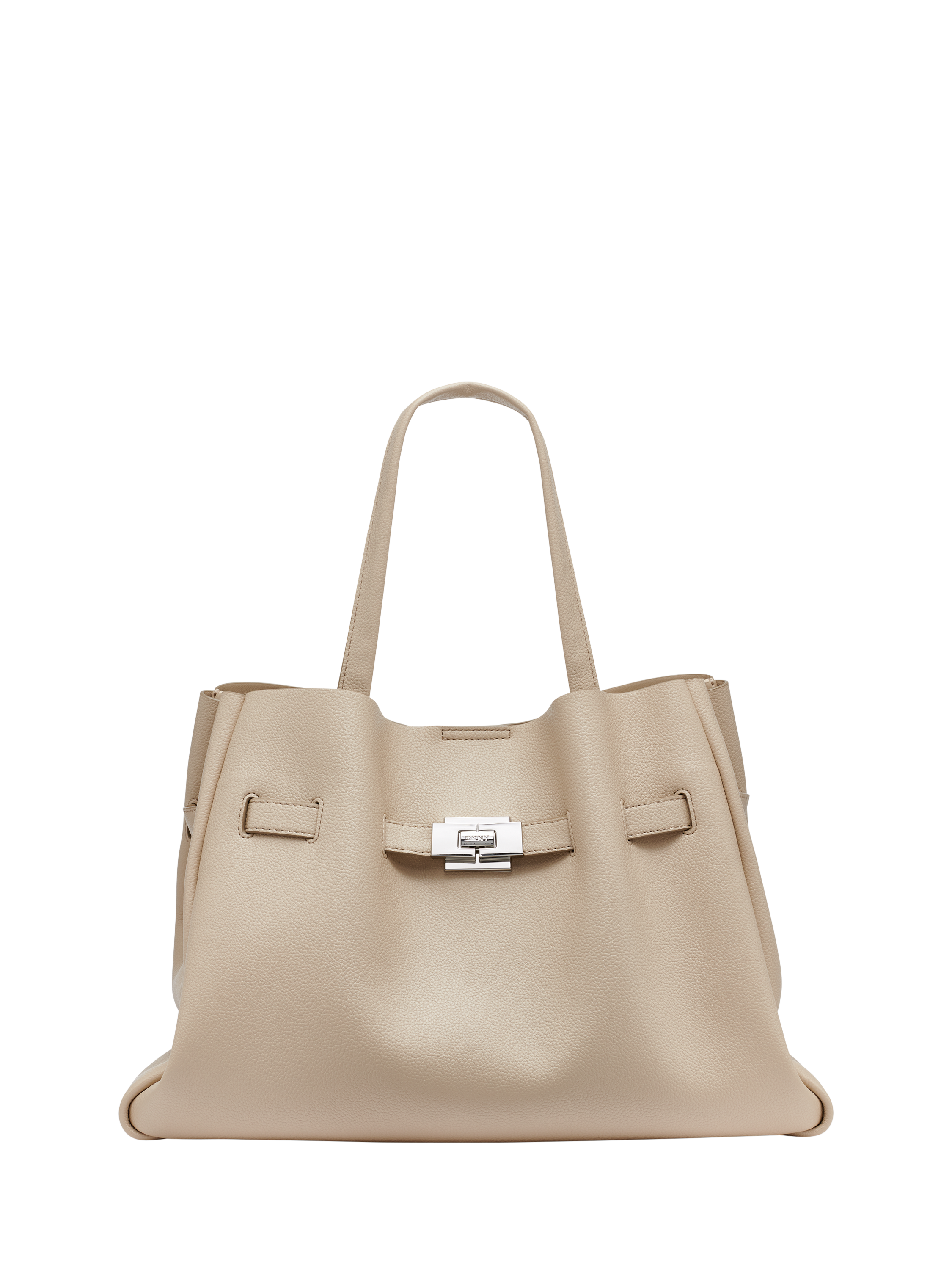 Product image 1 of 5, which shows DKNY Bryar Large Satchel Bag, Taupe