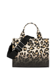 DKNY Hadlee Small Leopard Tote Bag, Beige/Black/Multi