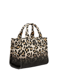 DKNY Hadlee Small Leopard Tote Bag, Beige/Black/Multi