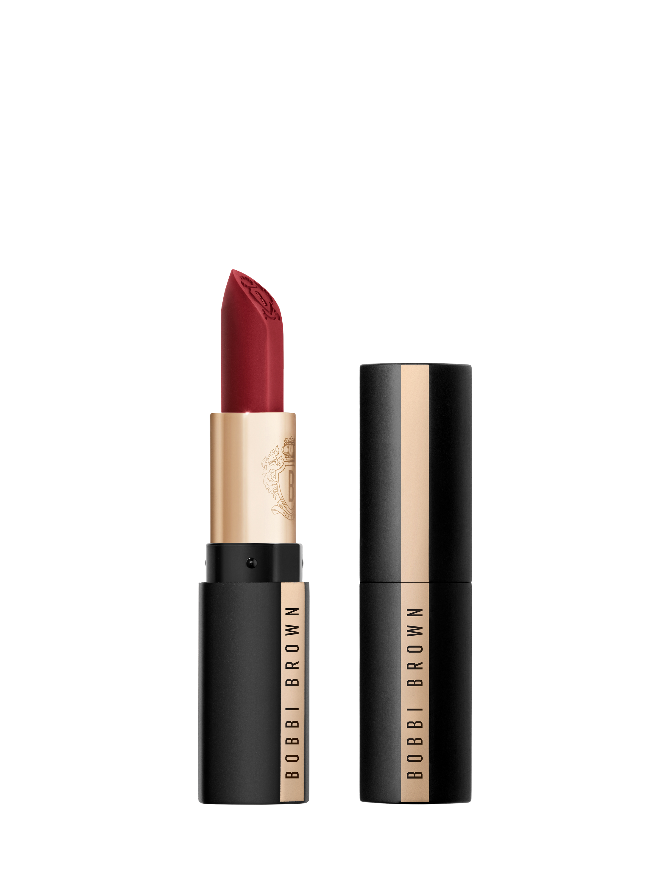 Product image 1 of 8, which shows Bobbi Brown Luxe Cashmere Matte Lipstick, Claret