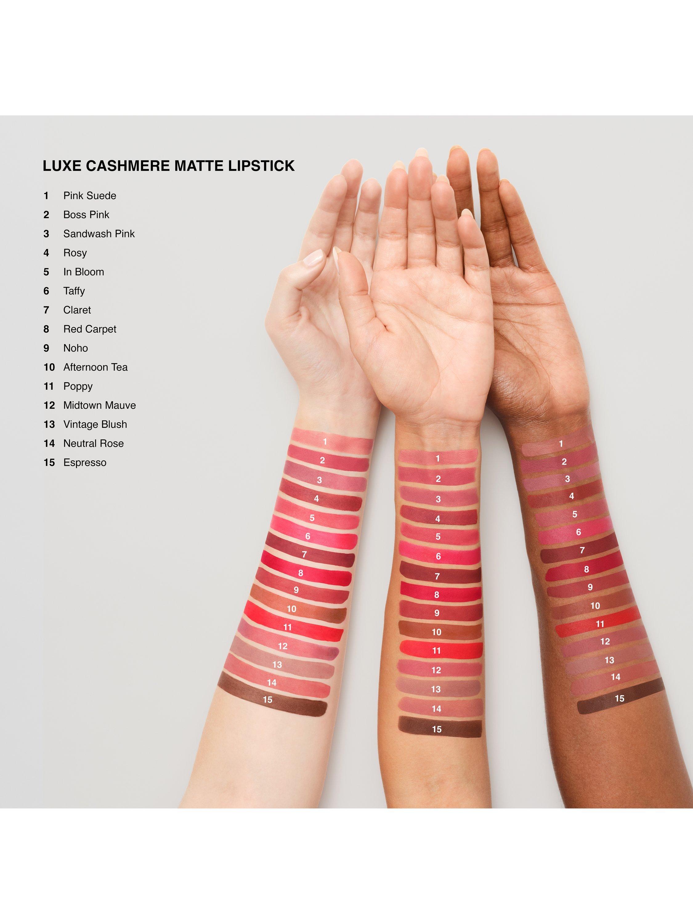 Product image 7 of 8, which shows Bobbi Brown Luxe Cashmere Matte Lipstick, Claret