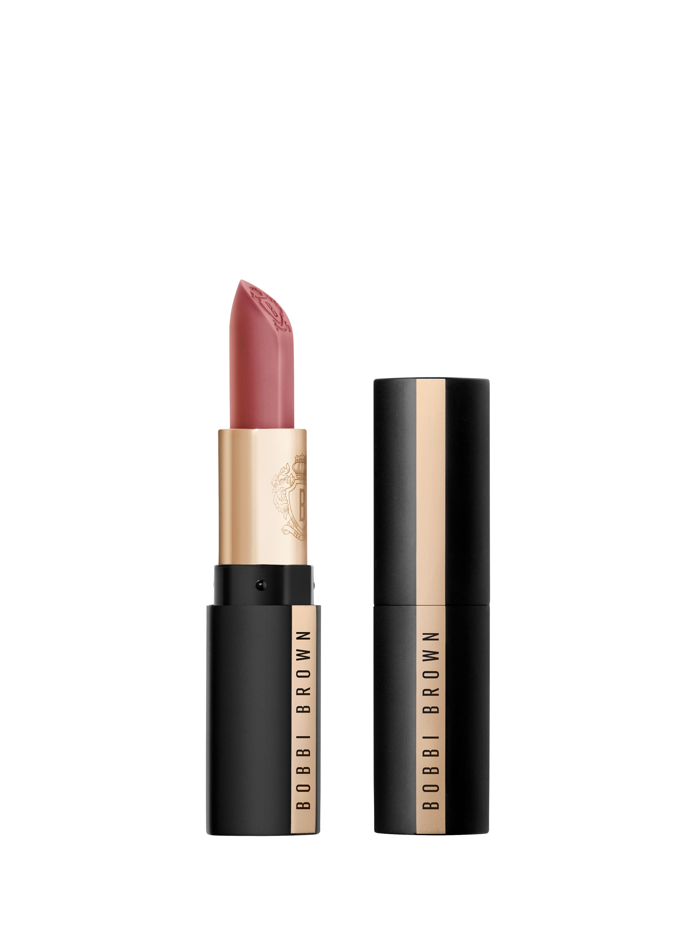 Product image 1 of 8, which shows Bobbi Brown Luxe Cashmere Matte Lipstick, Pink Suede