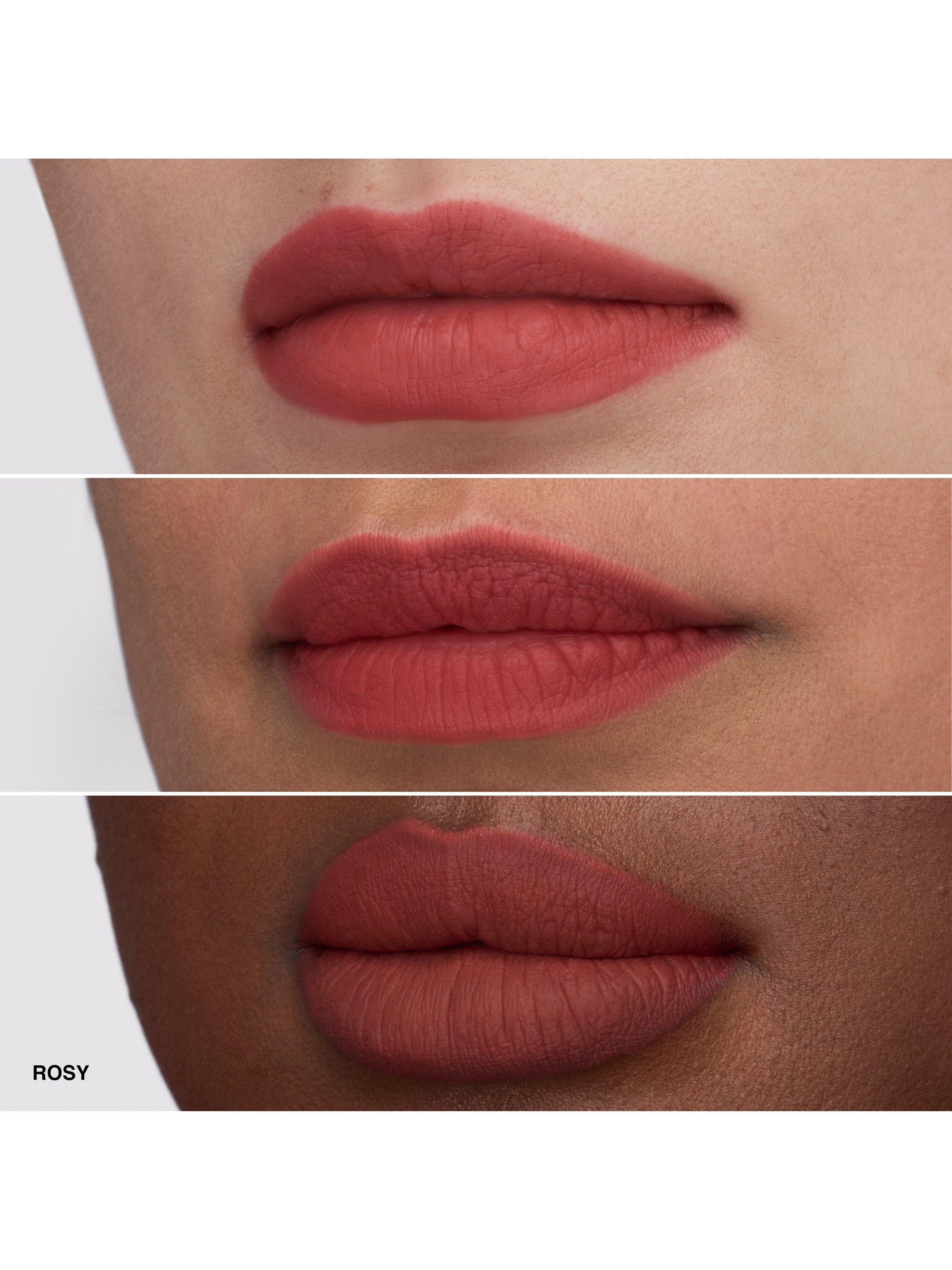 Product image 3 of 8, which shows Bobbi Brown Luxe Cashmere Matte Lipstick, Rosy