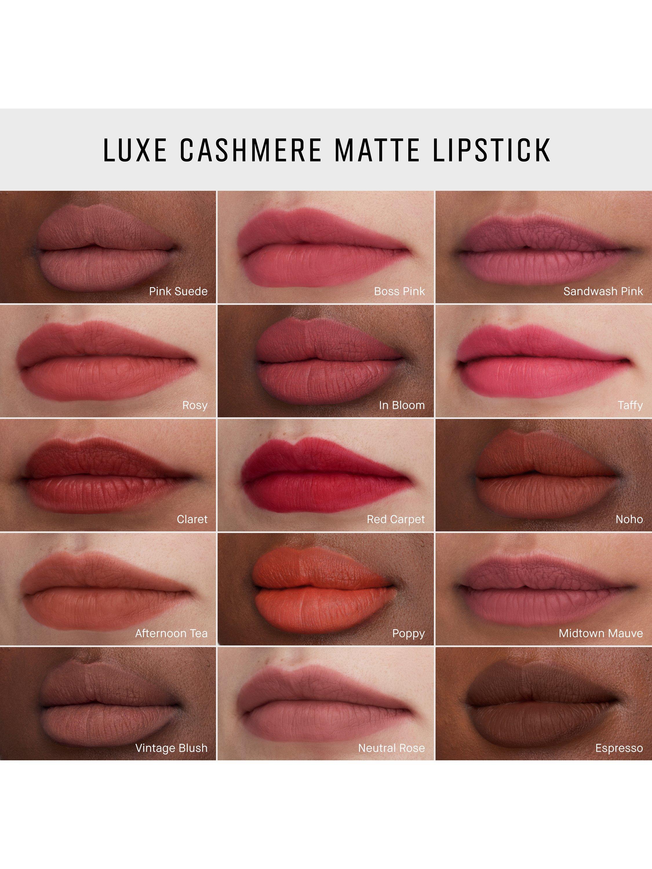 Product image 6 of 8, which shows Bobbi Brown Luxe Cashmere Matte Lipstick, Red Carpet