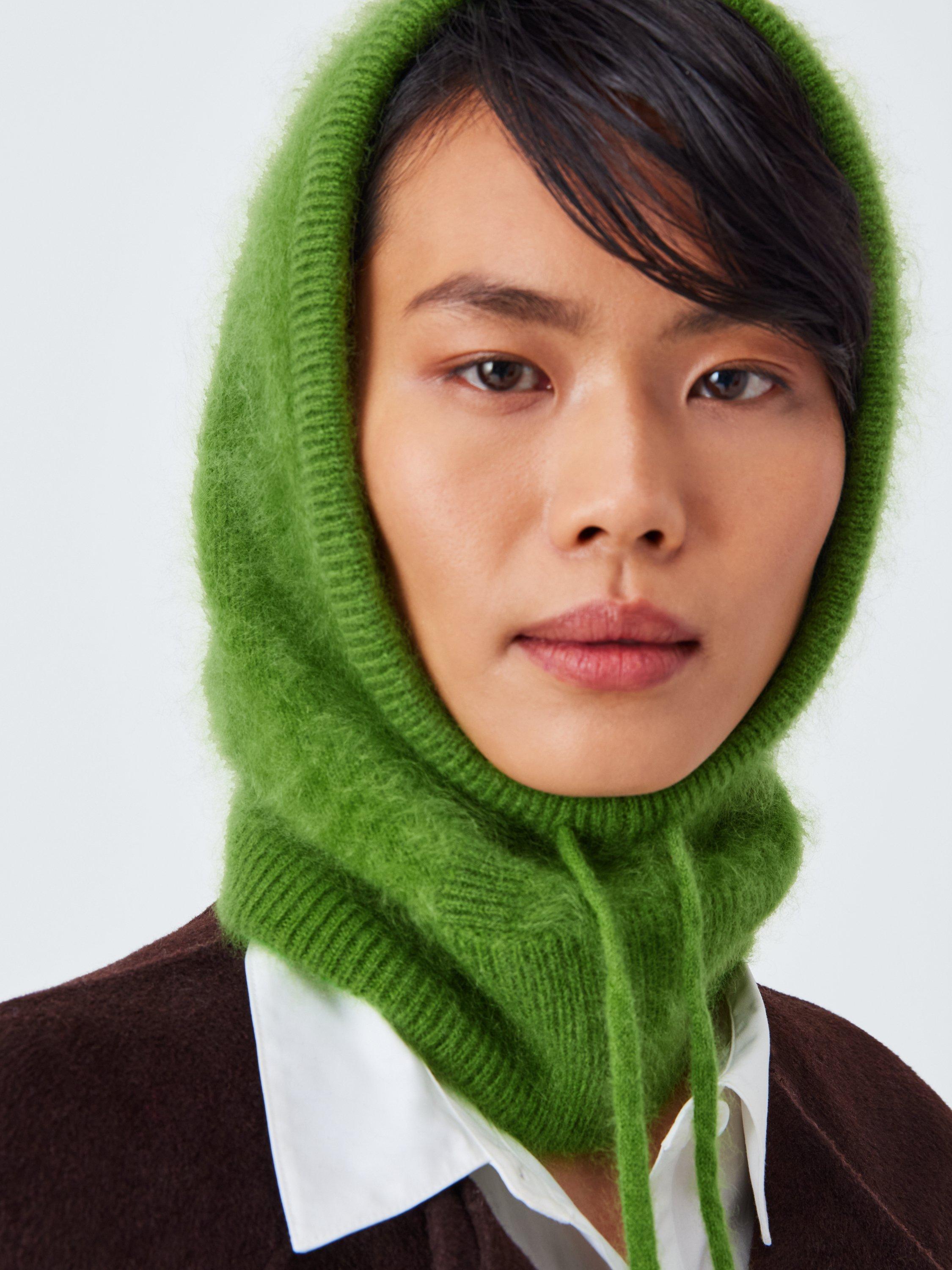 Product image 1 of 5, which shows John Lewis Cashmere Hood, Green