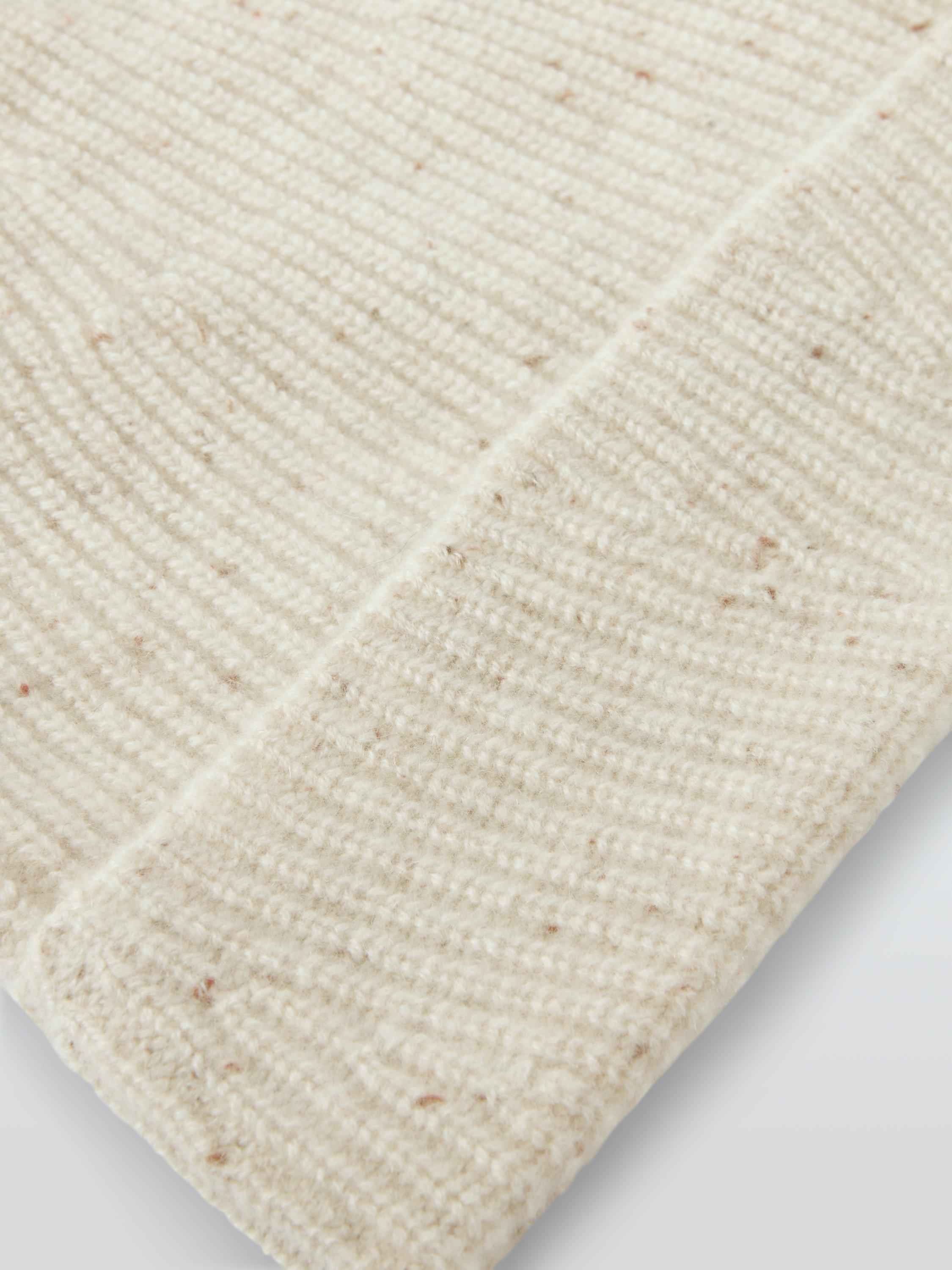 Product image 4 of 5, which shows John Lewis Donegal Ribbed Cashmere Beanie Hat, Cream