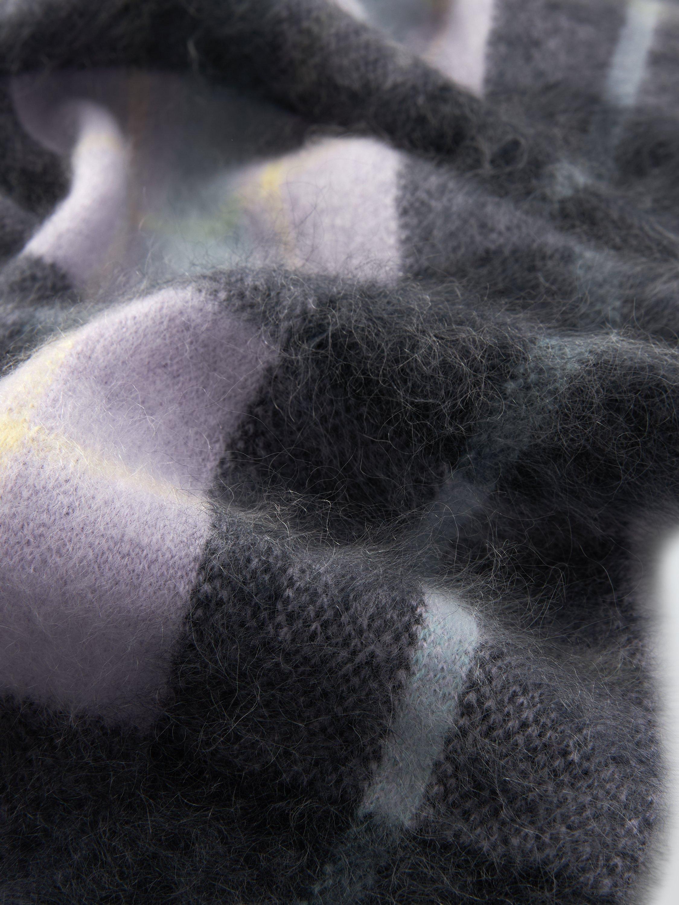 Product image 4 of 6, which shows John Lewis Brushed Check Cashmere Scarf, Multi