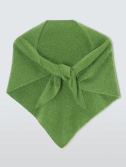 John Lewis Cashmere Triangle Scarf - view 2, Green