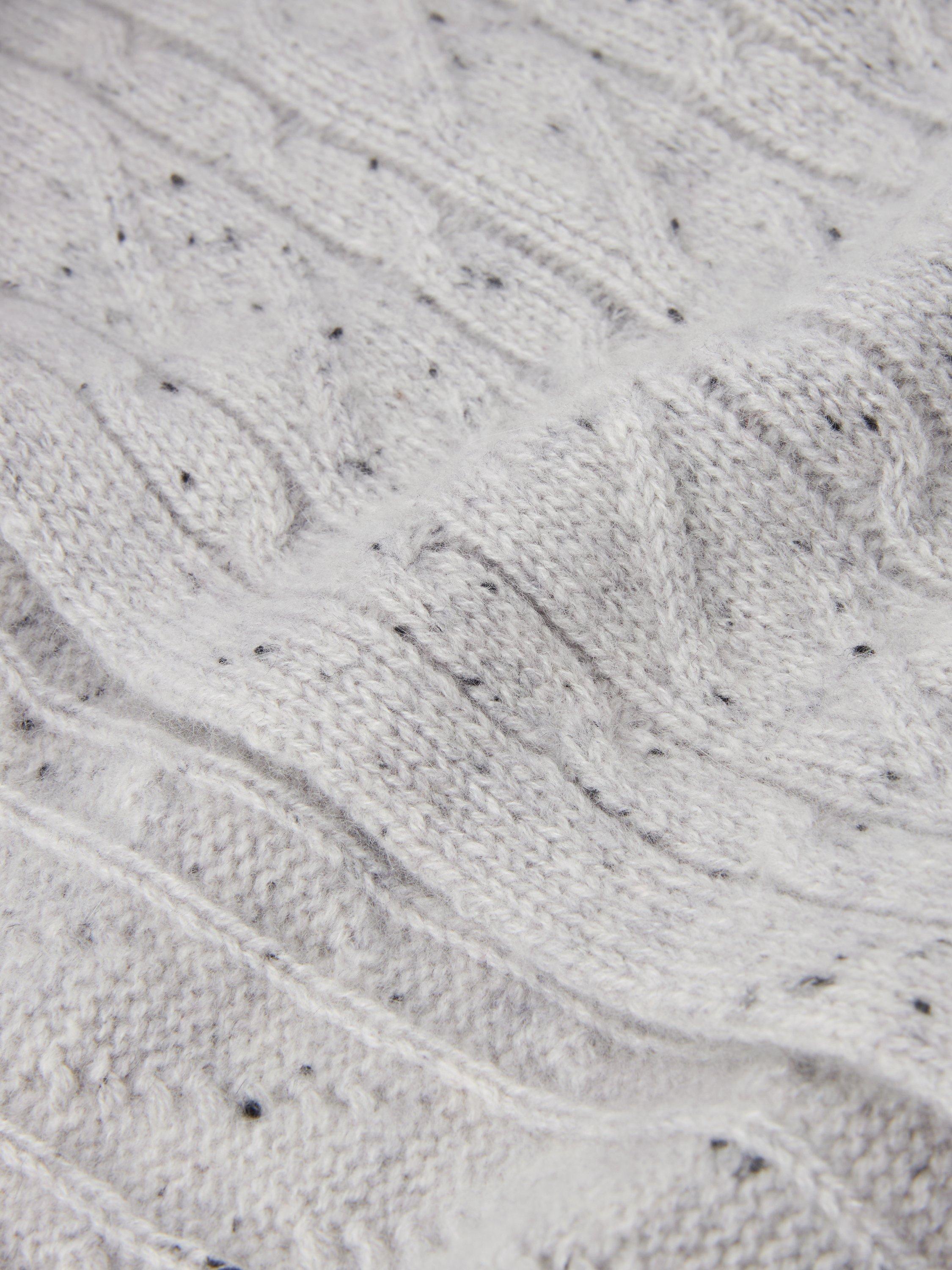 Product image 4 of 6, which shows John Lewis Donegal Cable Cashmere Snood, Grey