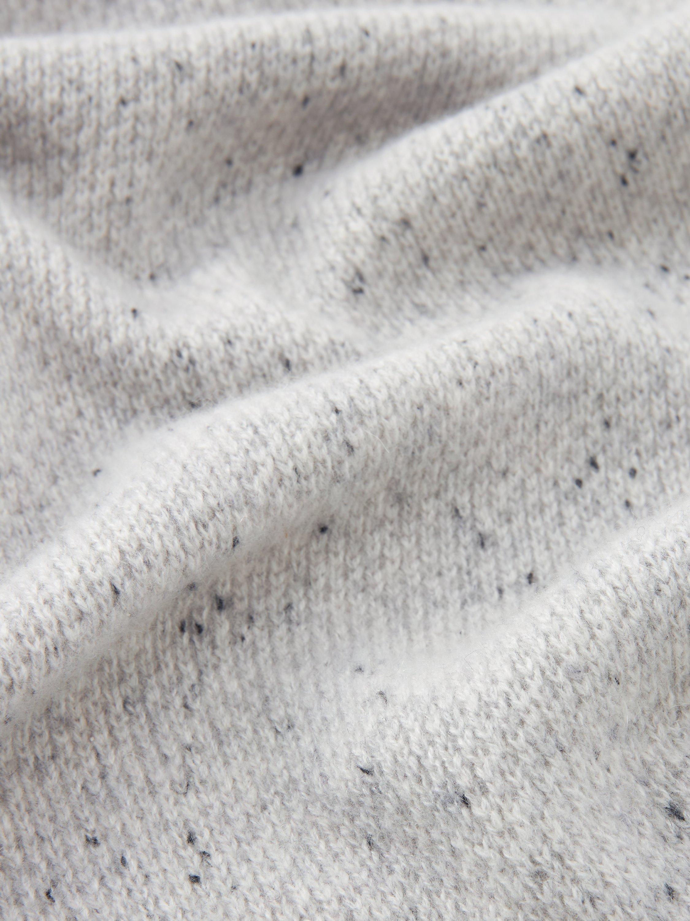 Product image 4 of 6, which shows John Lewis Donegal Ribbed Cashmere Scarf, Grey