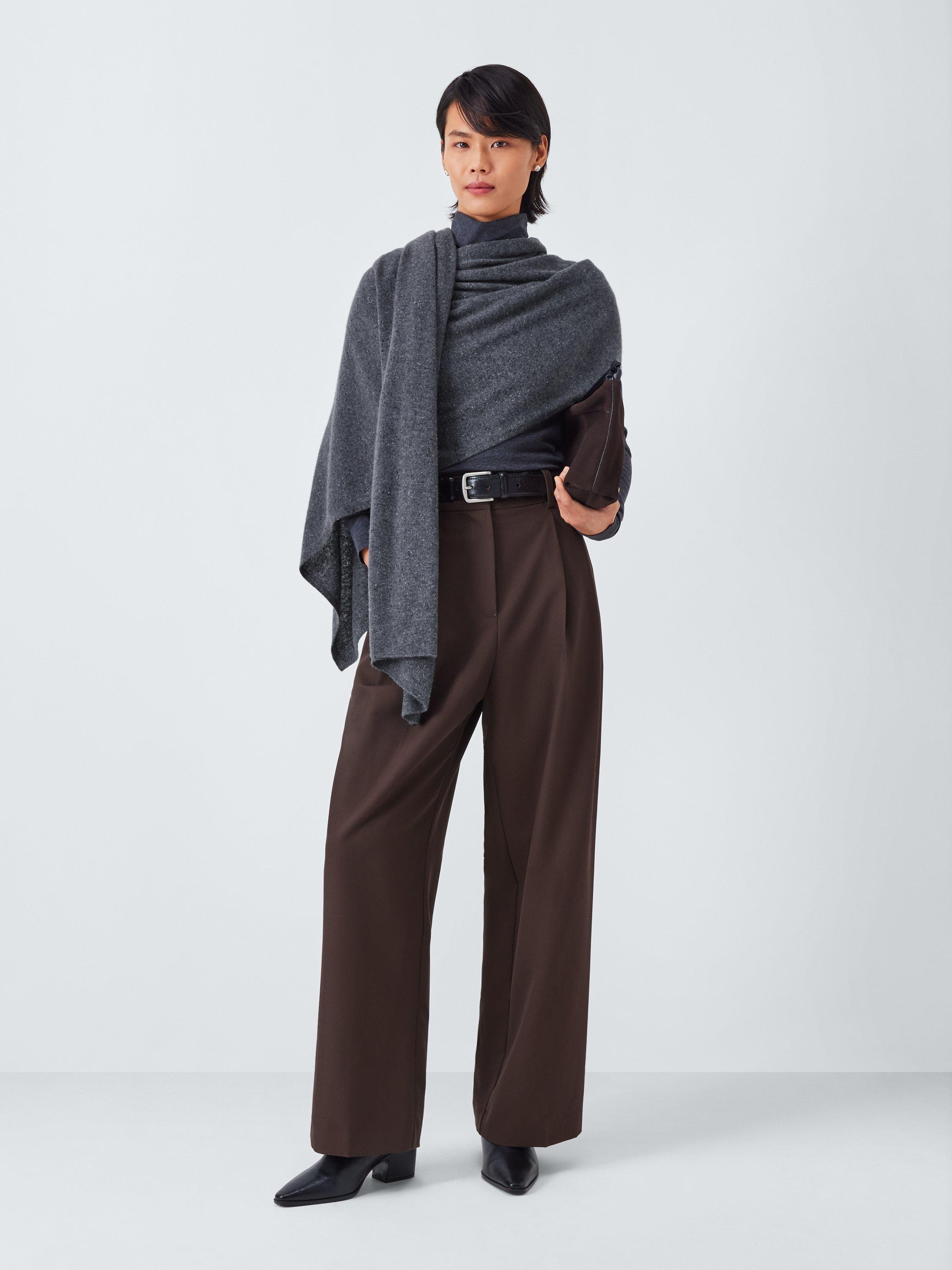 Product image 6 of 6, which shows John Lewis Donegal Cashmere Scarf, Charcoal