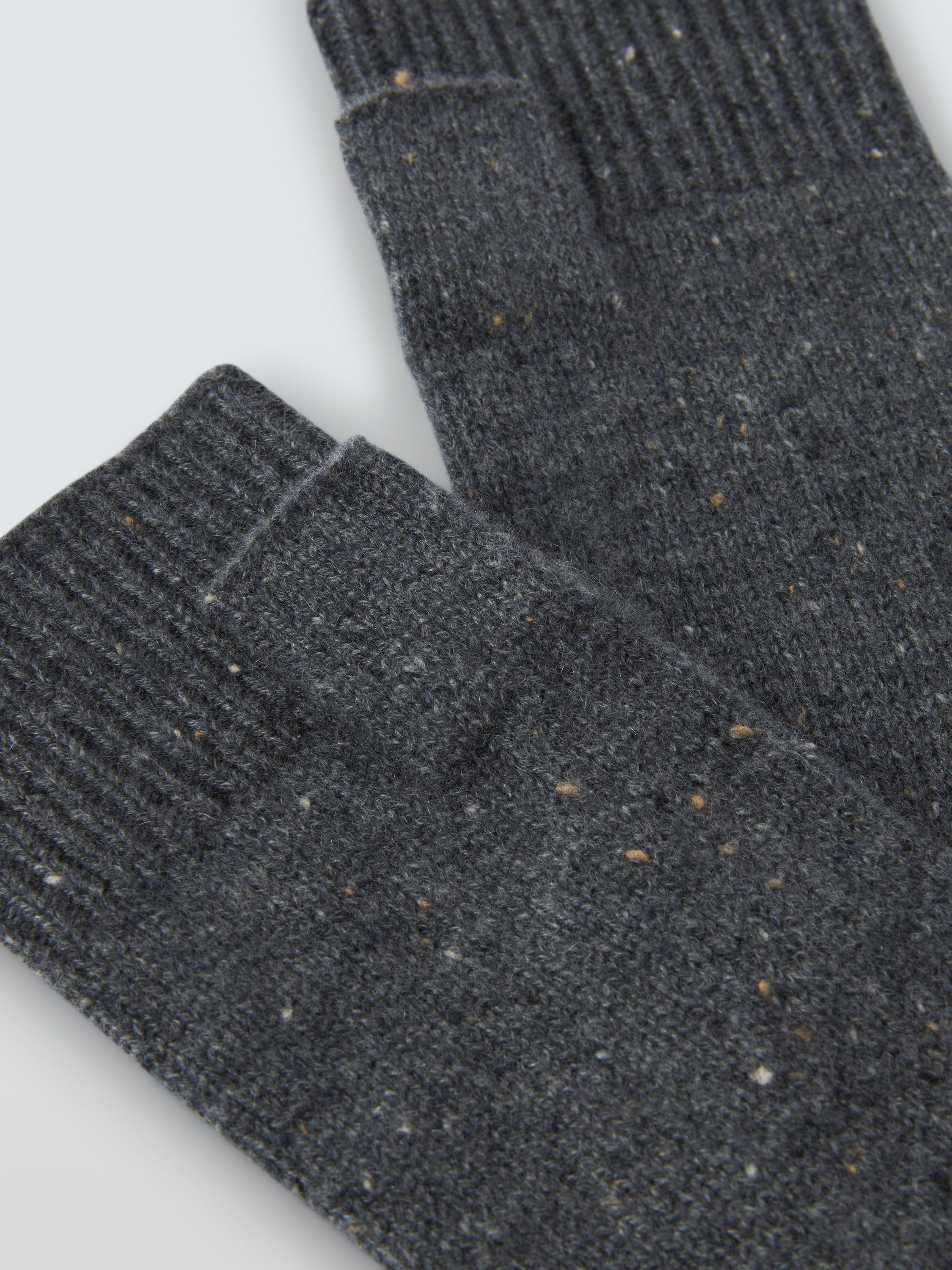 Product image 2 of 3, which shows John Lewis Donegal Cashmere Handwarmers, Charcoal