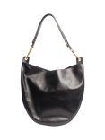 Pre-loved CELINE Leather Rounded Shoulder Bag, Black