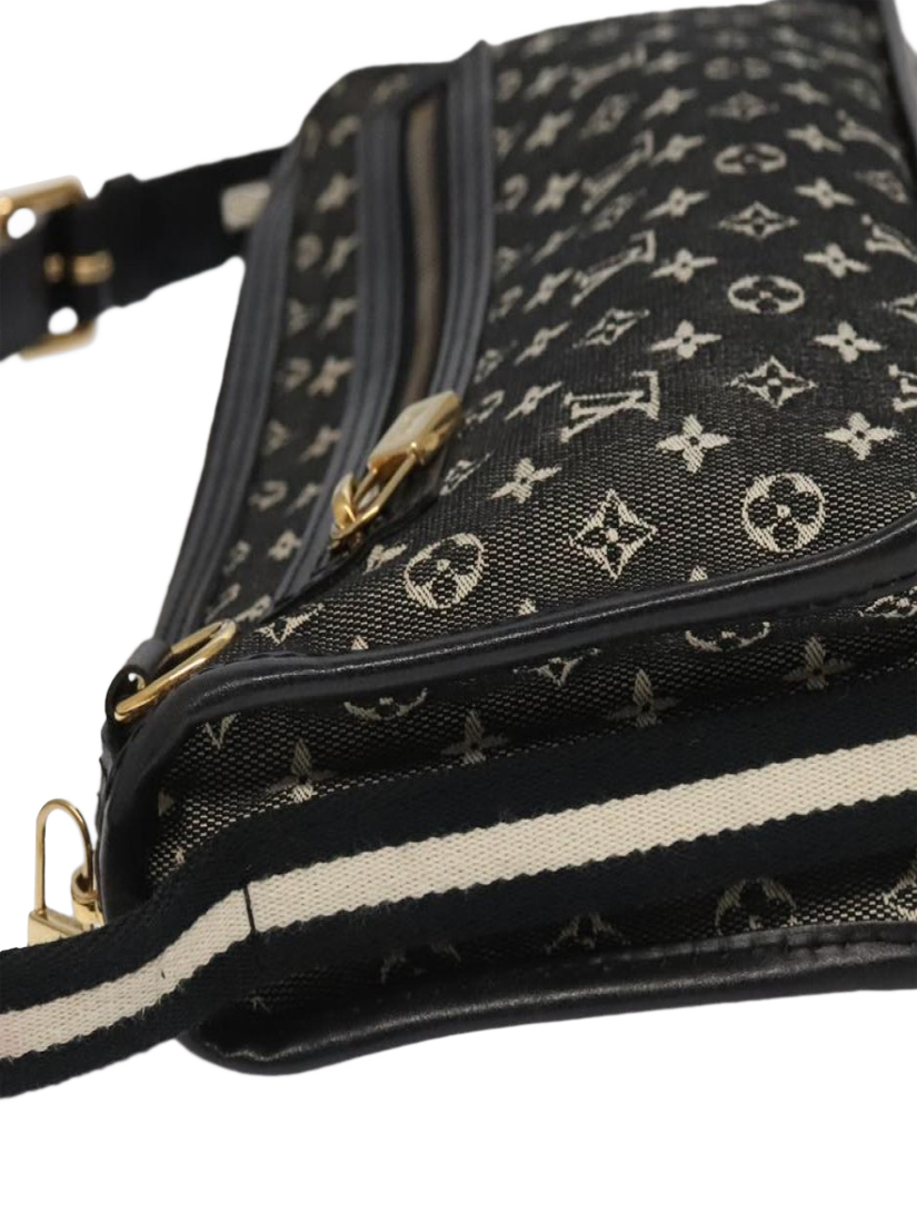 Product image 5 of 10, which shows Pre-loved Louis Vuitton 2005 Monogram Mini Pochette Catrain Shoulder Bag, Black